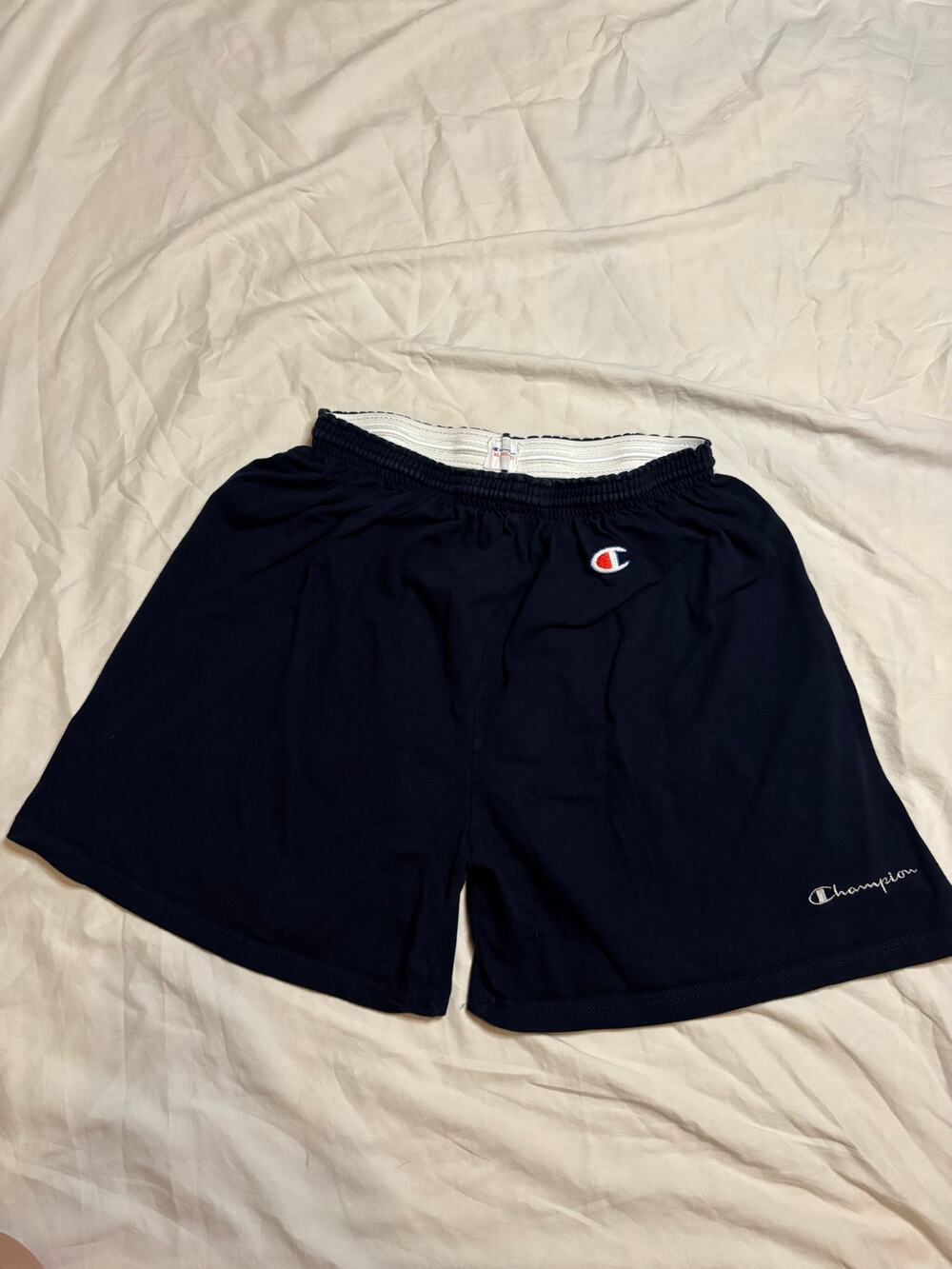 vintage 1990s Champion Cotton Jersey Gym Shorts